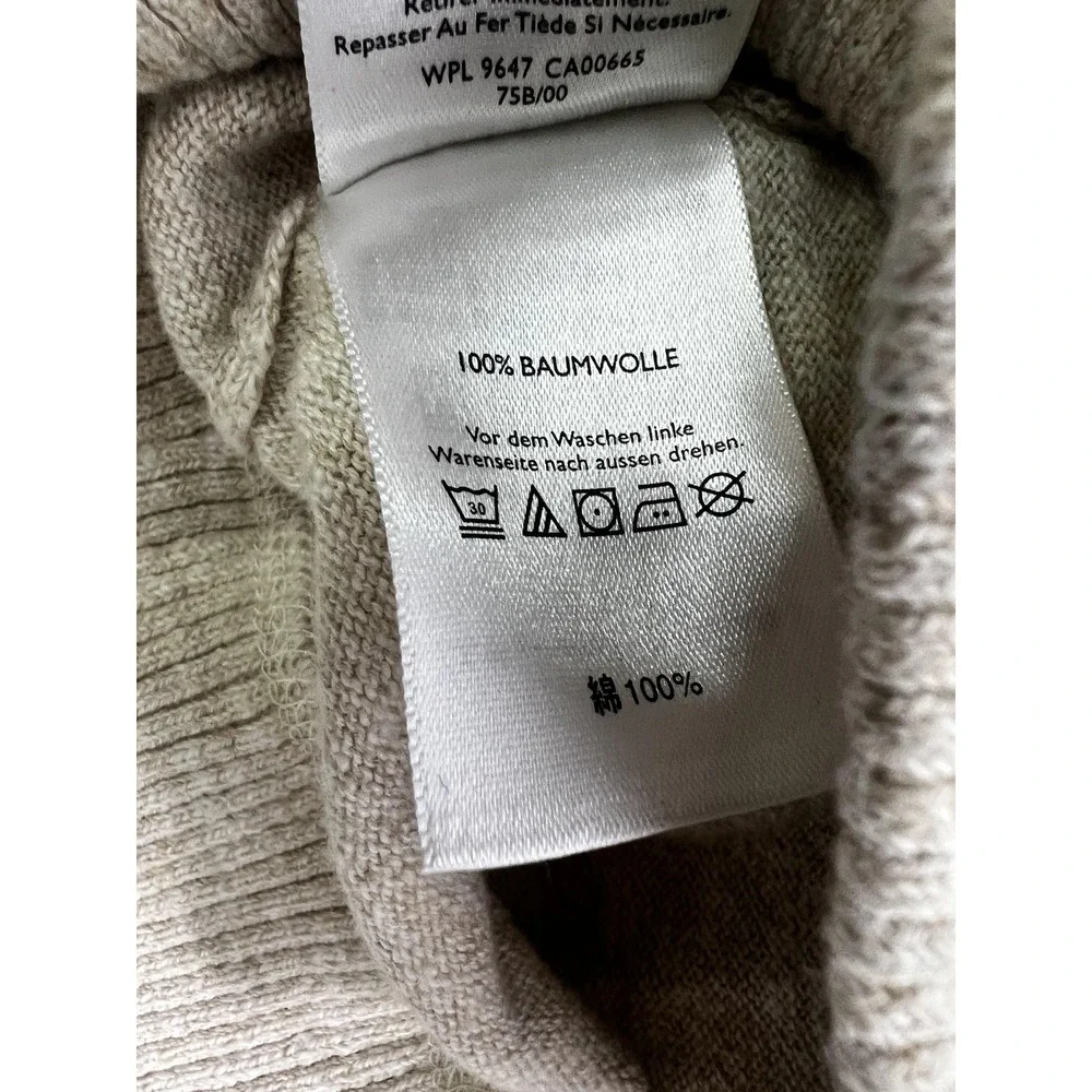 Eddie Bauer Sweater Mens 2XL Beige Oatmeal Cotton Knit Crewneck Pullover Casual - Picture 7 of 8